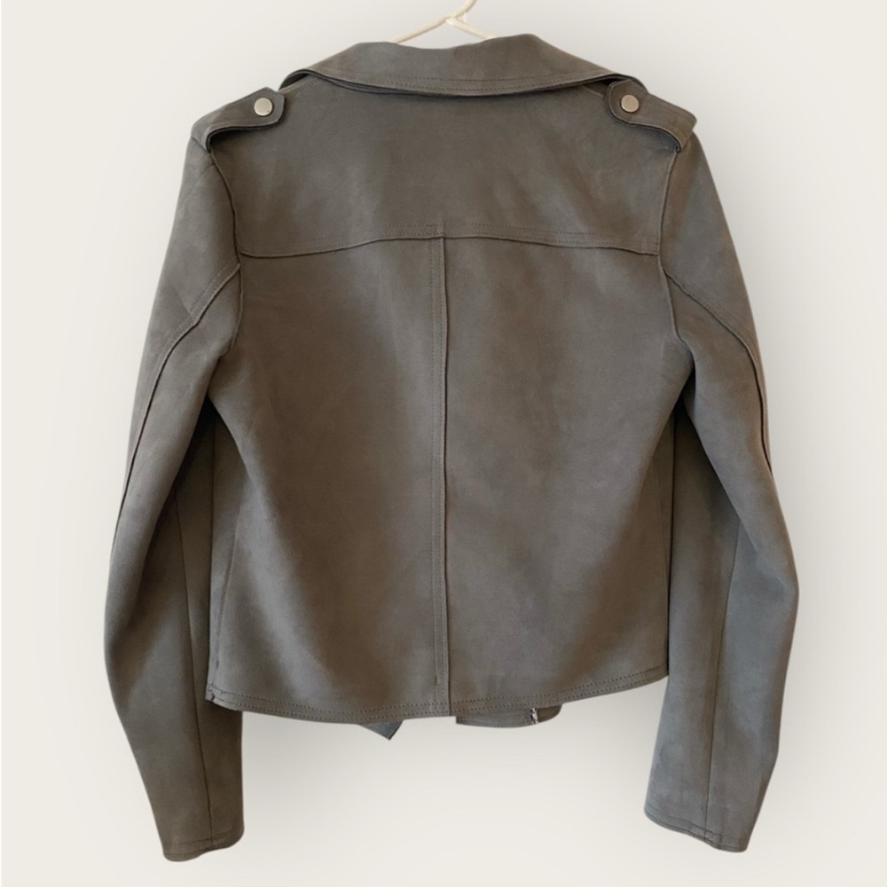 Philosophy Gray Faux Leather Jacket - Picture 2 of 8